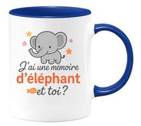 quotedazur - Mug Humour J'ai Une Mémoire D'éléphant Et Toi ? - Idée Cadeau Originale Tasse Mémoire Pour Amis Et Famille