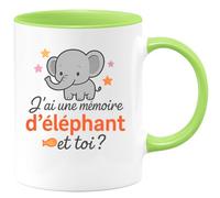 quotedazur - Mug Humour J'ai Une Mémoire D'éléphant Et Toi Idée Cadeau Originale Tasse Pour Amis Famille
