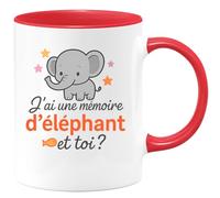 quotedazur - Mug Humour J'ai Une Mémoire D'éléphant Et Toi Idée Cadeau Originale Tasse Pour Amis Famille