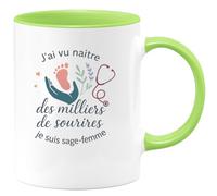 quotedazur - Mug Humour J'ai vu naître des milliers de sourires, je suis sage-femme - Cadeau Sage Femme Femme
