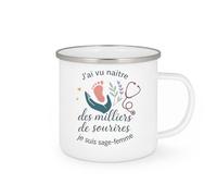 quotedazur - Mug Humour J'ai vu naître des milliers de sourires, je suis sage-femme - Cadeau Sage Femme Femme