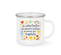 quotedazur - Mug Humour Je collectionne les dessins d'élèves comme des trophées - Cadeau Maître d'école Homme