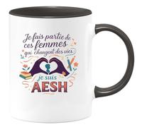quotedazur - Mug Humour Je fais partie de ces femmes qui changent des vies : je suis AESH - Cadeau AESH Femme