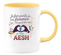 quotedazur - Mug Humour Je fais partie de ces femmes qui changent des vies : je suis AESH - Cadeau AESH Femme