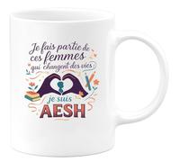 quotedazur - Mug Humour Je fais partie de ces femmes qui changent des vies : je suis AESH - Cadeau AESH Femme