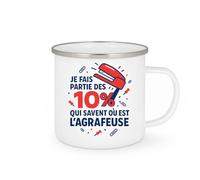 quotedazur - Mug Humour Je Fais Partie Des 10% Qui Savent Où Est L'agrafeuse - Cadeau Départ Collègue
