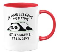 quotedazur - Mug Humour Je Hais Les Gens Du Matin Et Les Matins ... Et Les Gens - Idée Cadeau Originale Forcer Café Matin Tasse Humoristique