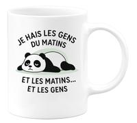 quotedazur - Mug Humour Je Hais Les Gens Du Matin Et Les Matins ... Et Les Gens - Idée Cadeau Originale Forcer Café Matin Tasse Humoristique