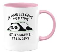 quotedazur - Mug Humour Je Hais Les Gens Du Matin Et Les Matins ... Et Les Gens - Idée Cadeau Originale Forcer Café Matin Tasse Humoristique