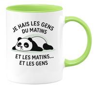 quotedazur - Mug Humour Je Hais Les Gens Du Matin Et Les Matins ... Et Les Gens - Idée Cadeau Originale Forcer Café Matin Tasse Humoristique