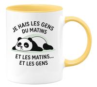 quotedazur - Mug Humour Je Hais Les Gens Du Matin Et Les Matins ... Et Les Gens - Idée Cadeau Originale Forcer Café Matin Tasse Humoristique