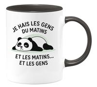 quotedazur - Mug Humour Je Hais Les Gens Du Matin Et Les Matins ... Et Les Gens - Idée Cadeau Originale Forcer Café Matin Tasse Humoristique