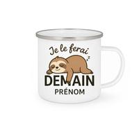 quotedazur - Mug Humour Je Le Ferai Demain Prénom - Idéal Cadeau Amusant Tasse Motivation Personnalisée