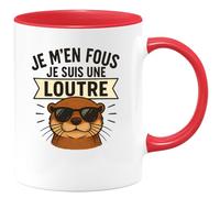 quotedazur - Mug Humour Je M'en Fous, Suis Une Loutre Phrase Drôle Et Décalée Idée Cadeau Tasse Amusante Pour Femme Originale Unique