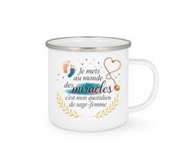 quotedazur - Mug Humour Je mets au monde des miracles, c'est mon quotidien de sage-femme - Cadeau Sage Femme Femme