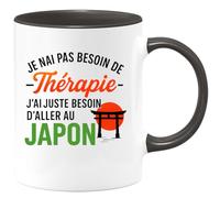 quotedazur - Mug Humour Je N'ai Pas Besoin De Thérapie, J'ai D'aller Au Japon Cadeau Original Tasse Voyage Pour Amateurs D'aventure Et Détente