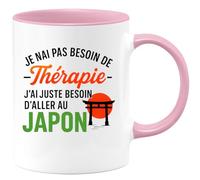 quotedazur - Mug Humour Je N'ai Pas Besoin De Thérapie, J'ai D'aller Au Japon Cadeau Original Tasse Voyage Pour Amateurs D'aventure Et Détente