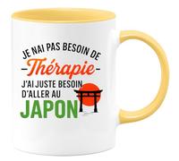 quotedazur - Mug Humour Je N'ai Pas Besoin De Thérapie, J'ai D'aller Au Japon Cadeau Original Tasse Voyage Pour Amateurs D'aventure Et Détente