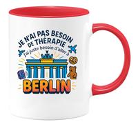 quotedazur - Mug Humour Je N'ai Pas Besoin De Thérapie J'ai Juste D'aller À Berlin Idée Cadeau Départ Déménagement