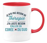 quotedazur - Mug Humour Je N'ai Pas Besoin De Thérapie, Juste D'aller En Corée Du Sud Idée Cadeau Originale Tasse Design Pour Amateurs Voyages