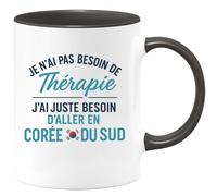 quotedazur - Mug Humour Je N'ai Pas Besoin De Thérapie, Juste D'aller En Corée Du Sud Idée Cadeau Originale Tasse Design Pour Amateurs Voyages