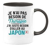 quotedazur - Mug Humour Je N'ai Pas Besoin De Thérapie, Juste D'un Voyage Au Japon - Cadeau Tasse Unique Japon Pour Les Passionnées De Voyage
