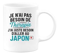 quotedazur - Mug Humour Je N'ai Pas Besoin De Thérapie, Juste D'un Voyage Au Japon Cadeau Tasse Unique Pour Les Passionnées