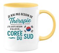 quotedazur - Mug Humour Je N'ai Pas Besoin De Thérapie, Juste Envie D'aller En Corée Du Sud Cadeau Unique Pour Les Amateurs Voyage, Tasse Originale Et Décorative