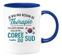 quotedazur - Mug Humour Je N'ai Pas Besoin De Thérapie, Juste Envie D'aller En Corée Du Sud Cadeau Unique Pour Les Amateurs Voyage, Tasse Originale Et Décorative
