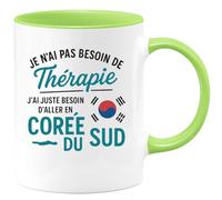 quotedazur - Mug Humour Je N'ai Pas Besoin De Thérapie, Juste Envie D'aller En Corée Du Sud Cadeau Unique Pour Les Amateurs Voyage, Tasse Originale Et Décorative