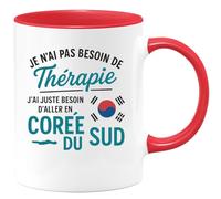 quotedazur - Mug Humour Je N'ai Pas Besoin De Thérapie, Juste Envie D'aller En Corée Du Sud Cadeau Unique Pour Les Amateurs Voyage, Tasse Originale Et Décorative