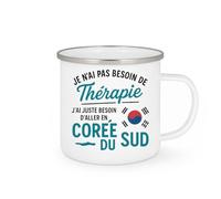 quotedazur - Mug Humour Je N'ai Pas Besoin De Thérapie, Juste Envie D'aller En Corée Du Sud Cadeau Unique Pour Les Amateurs Voyage, Tasse Originale Et Décorative