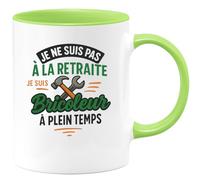 quotedazur - Mug Humour Je Ne Suis Pas À La Retraite, Bricoleur Plein Temps, Fier Et Passionné. Idée Cadeau Tasse Pour Parfait Original Nouveauté