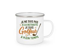 quotedazur - Mug Humour Je Ne Suis Pas À La Retraite, Golfeur Plein Temps Idée Cadeau Golf Tasse Originale Pour Passionné