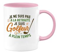 quotedazur - Mug Humour Je Ne Suis Pas À La Retraite, Je Suis Golfeur À Plein Temps - Idée Cadeau Golf Tasse Originale Pour Golfeur Passionné