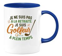 quotedazur - Mug Humour Je Ne Suis Pas À La Retraite, Je Suis Golfeur À Plein Temps - Idée Cadeau Golf Tasse Originale Pour Golfeur Passionné