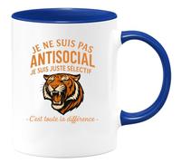 quotedazur - Mug Humour Je Ne Suis Pas Antisocial Je Suis Juste Sélectif - C’Est Toute La Différence - - Idée Cadeau Originale Tasse À Message Pour Homme Unique