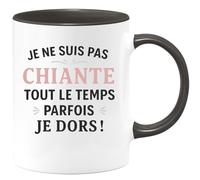 quotedazur - Mug Humour Je Ne Suis Pas Chiante Tout Le Temps Parfois Je Dors ! - Idéal Cadeau Drôle Tasse Humour Pour Femme Unique
