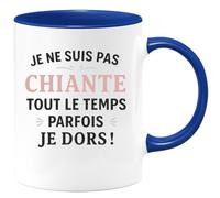 quotedazur - Mug Humour Je Ne Suis Pas Chiante Tout Le Temps Parfois Je Dors ! - Idéal Cadeau Drôle Tasse Humour Pour Femme Unique