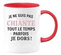 quotedazur - Mug Humour Je Ne Suis Pas Chiante Tout Le Temps Parfois Je Dors ! - Idéal Cadeau Drôle Tasse Humour Pour Femme Unique