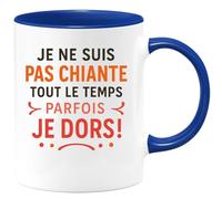 quotedazur - Mug Humour Je Ne Suis Pas Chiante Tout Le Temps Parfois Je Dors! - Idéal Cadeau Originale Tasse Humoristique Pour Elle