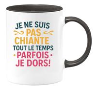 quotedazur - Mug Humour Je Ne Suis Pas Chiante Tout Le Temps Parfois Je Dors - Idée Cadeau Amusante Tasse Humoristique Femme Originale