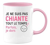 quotedazur - Mug Humour Je Ne Suis Pas Chiante Tout Le Temps Parfois, Je Dors - Idée Cadeau Originale Tasse Humour Au Quotidien
