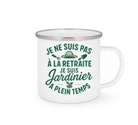 quotedazur - Mug Humour Je Ne Suis Pas En Retraite, Mais Jardinier À Plein Temps, Passion Et Travail En Extérieur - Cadeau Idéal Pour Tasse Jardinier Passionné Et Amateur De Plein Air