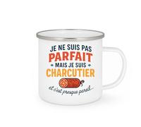 quotedazur - Mug Humour Je Ne Suis Pas Parfait, Charcutier, Et C'est Presque Pareil Cadeau Original Pour Tasse Humoristique Unique