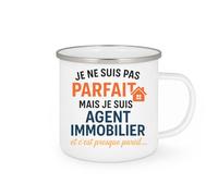 quotedazur - Mug Humour Je Ne Suis Pas Parfait Mais Agent Immobilier, C'est Presque Pareil Cadeau Original Et Tasse Humoristique Pour