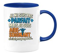 quotedazur - Mug Humour Je Ne Suis Pas Parfait, Mais Aide-Soignant, C'est Presque Pareil Cadeau Original Tasse Pour Et Fierté Métier