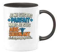 quotedazur - Mug Humour Je Ne Suis Pas Parfait, Mais Aide-Soignant, C'est Presque Pareil - Cadeau Original Tasse Pour Aide-Soignant Humour Et Fierté Métier