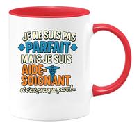 quotedazur - Mug Humour Je Ne Suis Pas Parfait, Mais Aide-Soignant, C'est Presque Pareil - Cadeau Original Tasse Pour Aide-Soignant Humour Et Fierté Métier