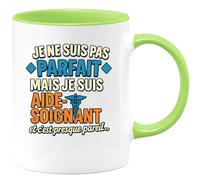 quotedazur - Mug Humour Je Ne Suis Pas Parfait, Mais Aide-Soignant, C'est Presque Pareil Cadeau Original Tasse Pour Et Fierté Métier